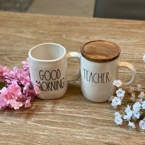 Rae Dunn GOOD MORNING and TEACHER mug